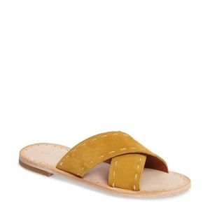 NIB • Frye • Avery Pickstitch Slide Sandal